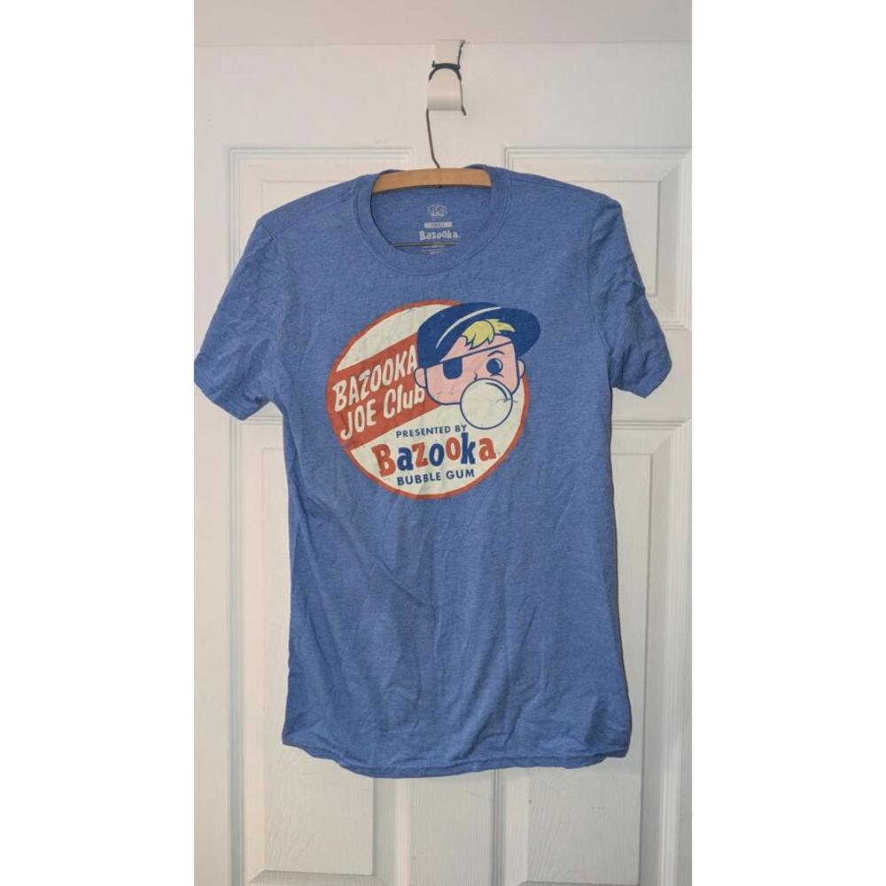 Bazooka Joe Club T-Shirt Blue Small Tees Topps Bubble Gum Official funko pop!